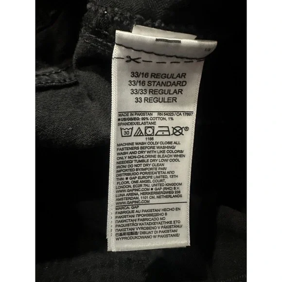 NWT Gap Mid Rise '90s Loose Cargo Jeans Washed Blk Grunge Baggy Skater Sz 33 16 - Picture 9 of 16